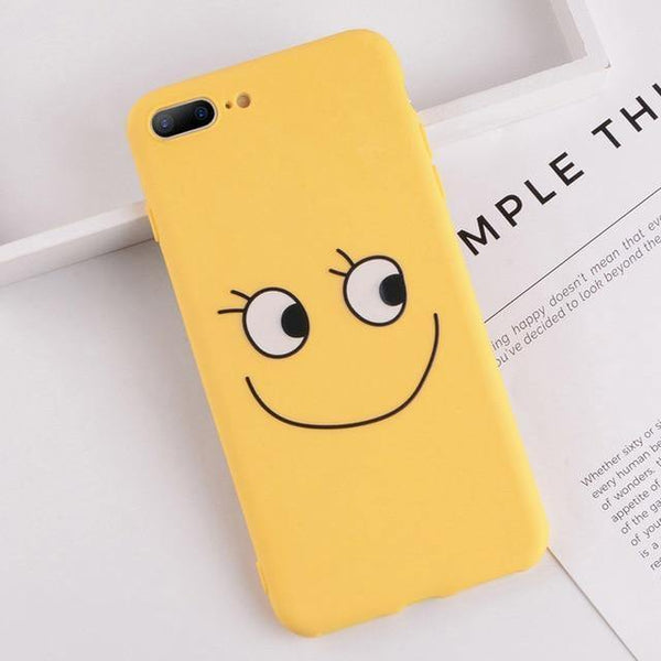 Planet Gates AC2291 / For iPhone XS USLION Case For iPhone XS MAX XR 8 Plus Flower Smile Letter Phone Cases For iPhone X 7 6 6S Plus Soft TPU Silicone Back Cover