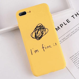 Planet Gates AC2297 / For iPhone XS USLION Case For iPhone XS MAX XR 8 Plus Flower Smile Letter Phone Cases For iPhone X 7 6 6S Plus Soft TPU Silicone Back Cover