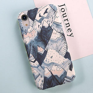 Planet Gates AC2346 / For iPhone X USLION Green Leaves Phone Case For iPhone XR XS Max X 8 Plus Flower Hard PC Full Back Cover Cases For iPhone 7 6 6s Plus Coque