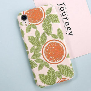Planet Gates AC2347 / For iPhone X USLION Green Leaves Phone Case For iPhone XR XS Max X 8 Plus Flower Hard PC Full Back Cover Cases For iPhone 7 6 6s Plus Coque