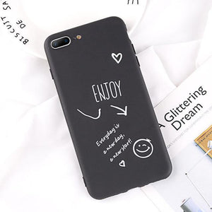Planet Gates AC2755 / For iPhone X USLION Phone Case For iPhone 7 Plus Funny Letter Cases For iPhone XR XS Max X 8 7 6 6S Plus Cartoon Smile Emoji Soft TPU Cover