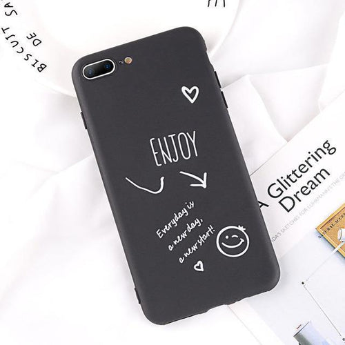 Planet Gates AC2755 / For iPhone X USLION Phone Case For iPhone 7 Plus Funny Letter Cases For iPhone XR XS Max X 8 7 6 6S Plus Cartoon Smile Emoji Soft TPU Cover