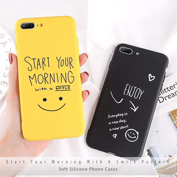 Planet Gates AC2755 / For iPhone X USLION Phone Case For iPhone 7 Plus Funny Letter Cases For iPhone XR XS Max X 8 7 6 6S Plus Cartoon Smile Emoji Soft TPU Cover