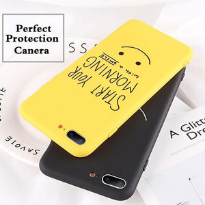 Planet Gates AC2755 / For iPhone X USLION Phone Case For iPhone 7 Plus Funny Letter Cases For iPhone XR XS Max X 8 7 6 6S Plus Cartoon Smile Emoji Soft TPU Cover