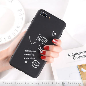 Planet Gates AC2755 / For iPhone X USLION Phone Case For iPhone 7 Plus Funny Letter Cases For iPhone XR XS Max X 8 7 6 6S Plus Cartoon Smile Emoji Soft TPU Cover