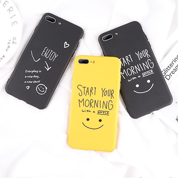 Planet Gates AC2755 / For iPhone X USLION Phone Case For iPhone 7 Plus Funny Letter Cases For iPhone XR XS Max X 8 7 6 6S Plus Cartoon Smile Emoji Soft TPU Cover