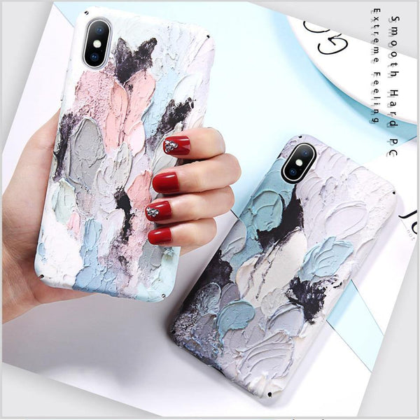 Planet Gates AC2833 / For iPhone X USLION Luminous Phone Case For iPhone 7 XR XS Max 3D Dye Graffiti Cases For iPhone 6 6s 7 8 Plus X Hard Cover PC Fundas Coque