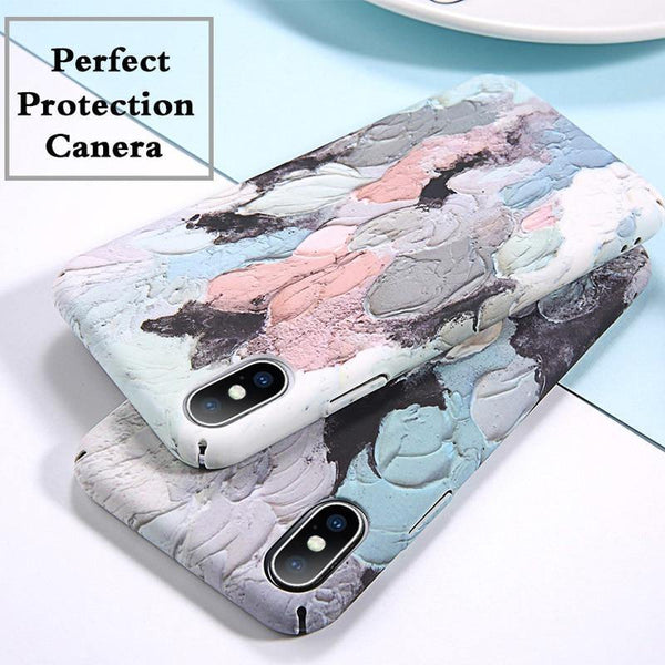 Planet Gates AC2833 / For iPhone X USLION Luminous Phone Case For iPhone 7 XR XS Max 3D Dye Graffiti Cases For iPhone 6 6s 7 8 Plus X Hard Cover PC Fundas Coque