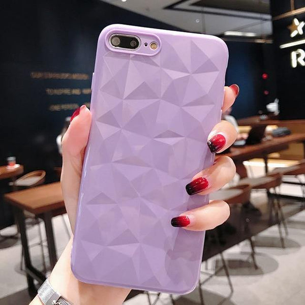 Planet Gates AC2846 Purple / For iPhone X USLION Clear Diamond Pattern Case For iPhone XR XS MAX X 8 7 6 Plus Soft TPU Phone Cover For iPhone 7 6s Plus Transparent Cases