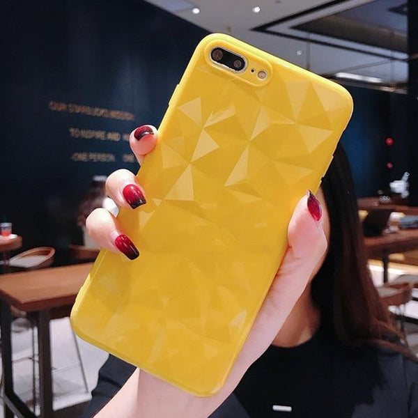 Planet Gates AC2846 Yellow / For iPhone X USLION Clear Diamond Pattern Case For iPhone XR XS MAX X 8 7 6 Plus Soft TPU Phone Cover For iPhone 7 6s Plus Transparent Cases