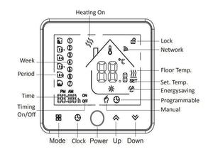 Planet Gates AC95~240V WiFi Temperature Controller Electric Floor Heating Water/Gas Boiler Thermostat Works with Google Home Alexa