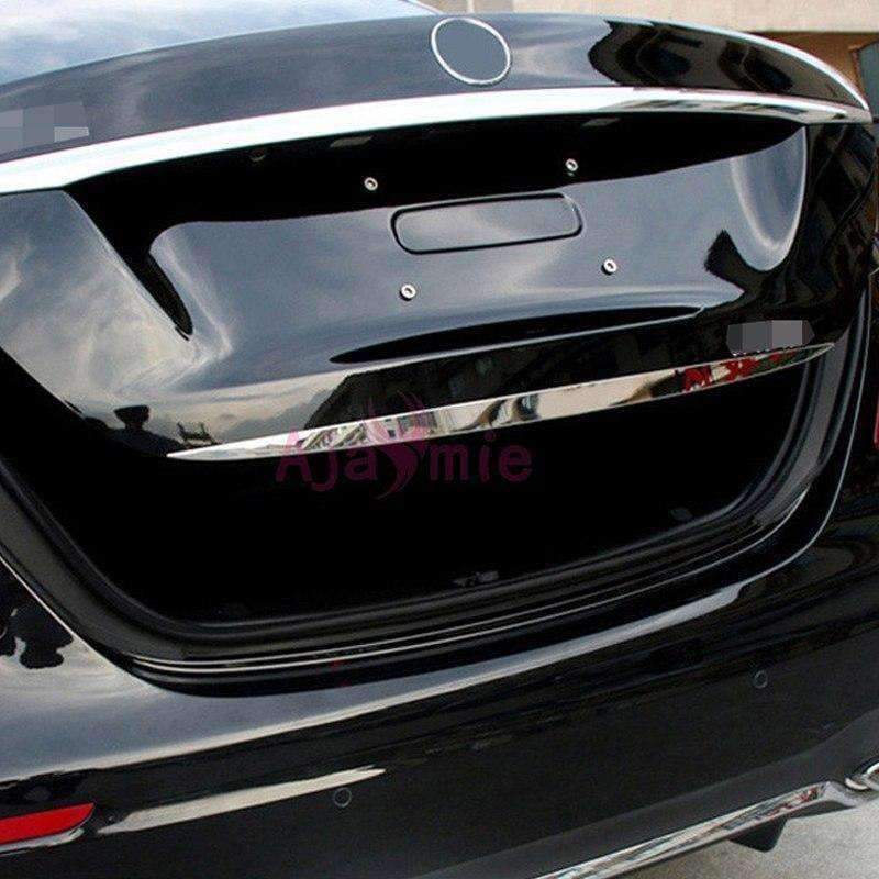 Planet Gates Accessories Fit For Mercedes Benz 2017 E Class W213 Rear Trunk Steamer Trim #304 Stainless Steel Door Sill Chrome Car Styling
