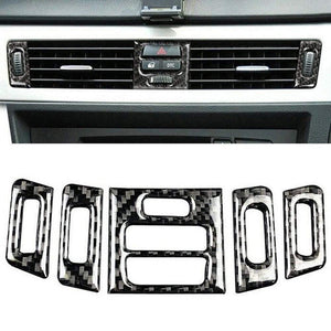 Accessory Air Outlet Trim Parts 5pcs Carbon fiber Interior For BMW 3 Series E90 E92 E93 2005-2012