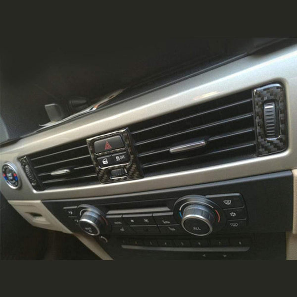 Accessory Air Outlet Trim Parts 5pcs Carbon fiber Interior For BMW 3 Series E90 E92 E93 2005-2012
