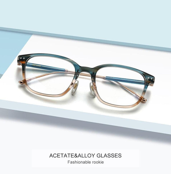 Planet Gates Acetate Glasses Men Retro Vintage Round Optical Eyeglasses Frame Nerd Women Prescription Spectacles Myopia Eyewear 9132