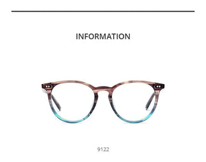 Planet Gates Acetate Optical Eyeglass Frames Men Retro Vintage Round Glasses Nerd Women Prescription Spectacles Myopia Eyewear 9122