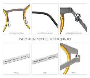 Planet Gates Acetate Titanium Alloy Eyeglasses Frame Men Women Round Prescription Myopia Optical Glasses Korean Screwless Eyewear 98625