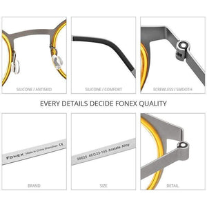 Planet Gates Acetate Titanium Alloy Eyeglasses Frame Men Women Round Prescription Myopia Optical Glasses Korean Screwless Eyewear 98625