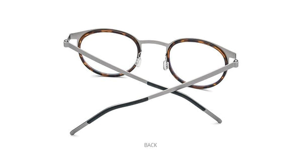 Planet Gates Acetate Titanium Alloy Eyeglasses Frame Men Women Round Prescription Myopia Optical Glasses Korean Screwless Eyewear 98625