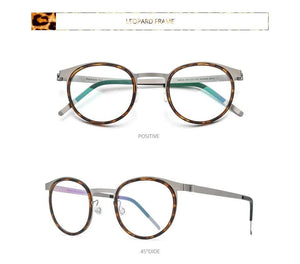 Planet Gates Acetate Titanium Alloy Eyeglasses Frame Men Women Round Prescription Myopia Optical Glasses Korean Screwless Eyewear 98625