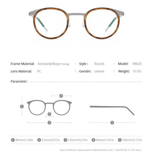 Planet Gates Acetate Titanium Alloy Eyeglasses Frame Men Women Round Prescription Myopia Optical Glasses Korean Screwless Eyewear 98625