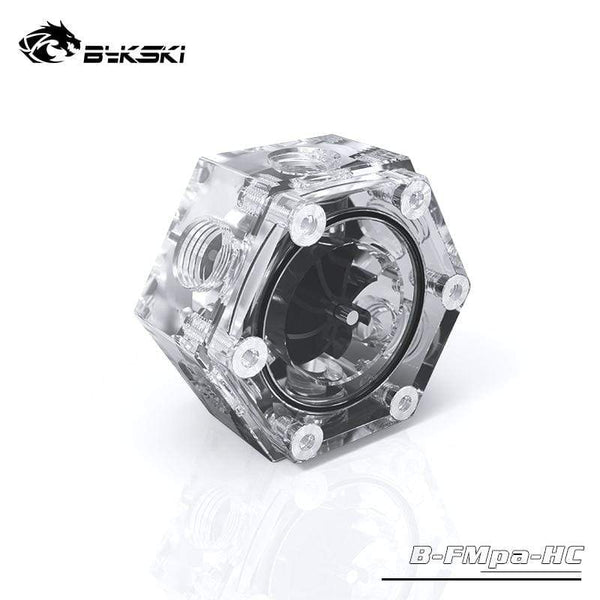 Planet Gates Acrylic Flow Meter 6-Way G1/4 Thread 5V GND Light to AURA Coolant Filter Computer Cooler Fittings 6-Way Holes Filter