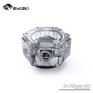 Planet Gates Acrylic Flow Meter 6-Way G1/4 Thread 5V GND Light to AURA Coolant Filter Computer Cooler Fittings 6-Way Holes Filter