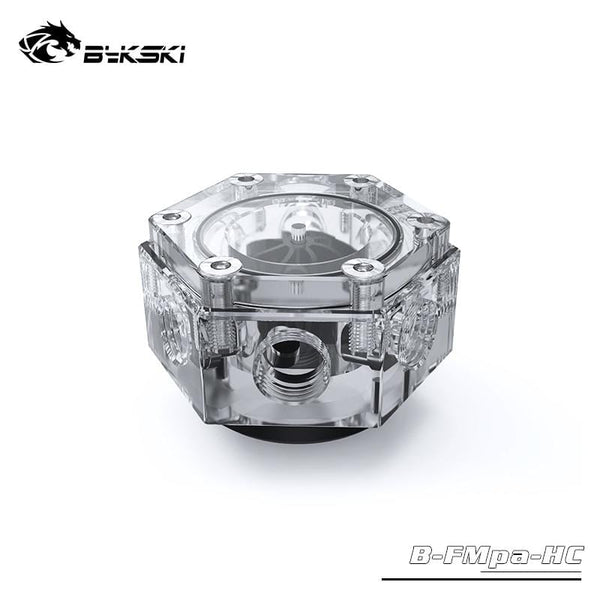 Planet Gates Acrylic Flow Meter 6-Way G1/4 Thread 5V GND Light to AURA Coolant Filter Computer Cooler Fittings 6-Way Holes Filter