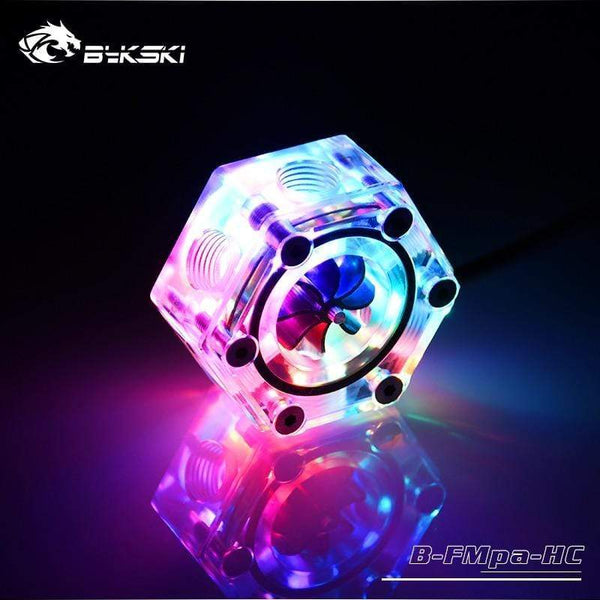 Planet Gates Acrylic Flow Meter 6-Way G1/4 Thread 5V GND Light to AURA Coolant Filter Computer Cooler Fittings 6-Way Holes Filter