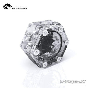 Planet Gates Acrylic Flow Meter 6-Way G1/4 Thread 5V GND Light to AURA Coolant Filter Computer Cooler Fittings 6-Way Holes Filter