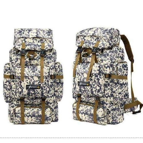 Camo Tactical Backpack Military Army Waterproof Hiking Camping Backpack Travel Rucksack Outdoor Sports Climbing Bag