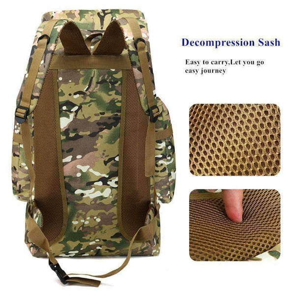 Planet Gates ACU Camo Tactical Backpack Military Army Waterproof Hiking Camping Backpack Travel Rucksack Outdoor Sports Climbing Bag