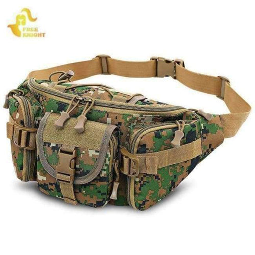 Planet Gates Acu camouflage 3-5L Waterproof Tactical Waist Bag Molle Bag Unisex Fanny Pack Fishing Climbing Hunting Outdoor Sports Belt Bag