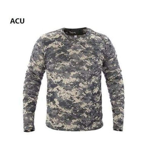 Planet Gates ACU / S Hunting T-shirt Quick Dry Breathable Long Sleeve Camouflage Shirt Man Hiking T-shirt Tactical Military Ghillie Clothing Tops