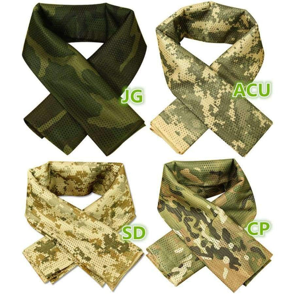 Planet Gates ACU Tactical Military camouflage Scarf Cool Airsoft Tactical Multifunctional  Army Mesh Breathable Scarf Wrap Mask Shemagh Veil