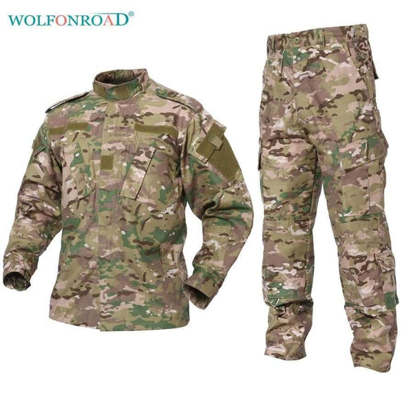 Planet Gates ACU / XXL Outdoor Camouflage Army Uniform Tactical Military Uniform Combat Hunting Suit BDU Training Jacket and Pant