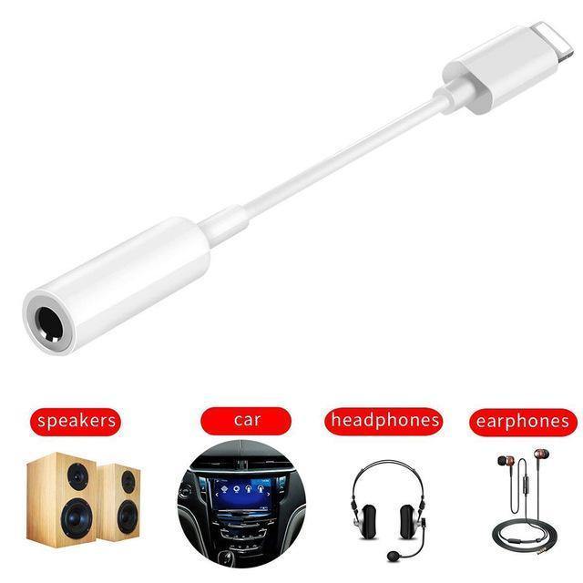 Planet Gates Adapters for iPhone X 7 8 plus iOS 10.3 11 for lightning to 3.5mm Jack earphones Splitter AUX Converter Audio OTG cable