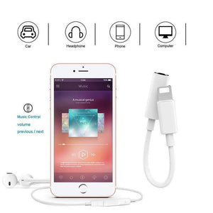 Planet Gates Adapters for iPhone X 7 8 plus iOS 10.3 11 for lightning to 3.5mm Jack earphones Splitter AUX Converter Audio OTG cable