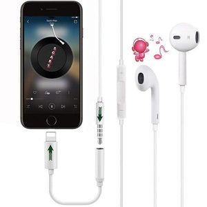 Planet Gates Adapters for iPhone X 7 8 plus iOS 10.3 11 for lightning to 3.5mm Jack earphones Splitter AUX Converter Audio OTG cable