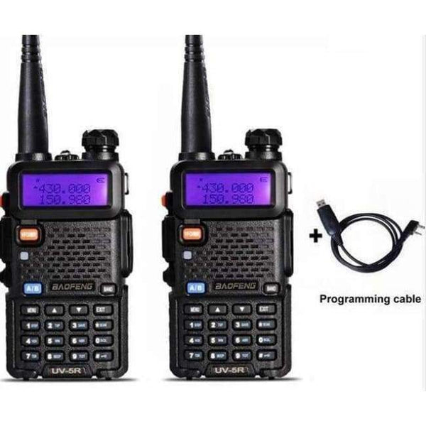 Planet Gates add 1program cable 2PCS  UV-5R CB radio VOX 10Km Walkie Talkie pair Two Way radio communicator for Police Equipment Intercom UV 5R