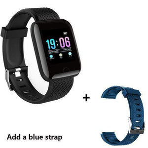 Planet Gates Add a blue strap / China Smart Watch Men Blood Pressure Waterproof Smartwatch Women Heart Rate Monitor Fitness Tracker Watch Sport For Android IOS