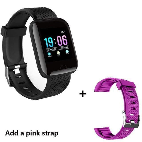 Planet Gates Add a pink strap / China Smart Watch Men Blood Pressure Waterproof Smartwatch Women Heart Rate Monitor Fitness Tracker Watch Sport For Android IOS