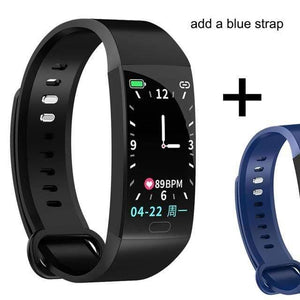 Planet Gates Add blue strap / Russian Federation Watch Men Women Blood Pressure Waterproof Weather Display Smartwatch Fitness Bracelet Watch For Android IOS Xiaomi