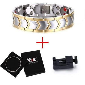 Planet Gates Add box and tool Stainless Steel Magnetotherapy Bracelet Men Jewelry New Fashion Bio Energy Magnet Bracelets & Bangles