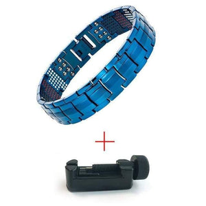 Planet Gates Add tool MBT011B / 21cm Men's Health Magnetic Bracelet For Men Silver Plated Pure Titanium Bangle Magnetic Ion Germanium Far Infar Red Bracelets