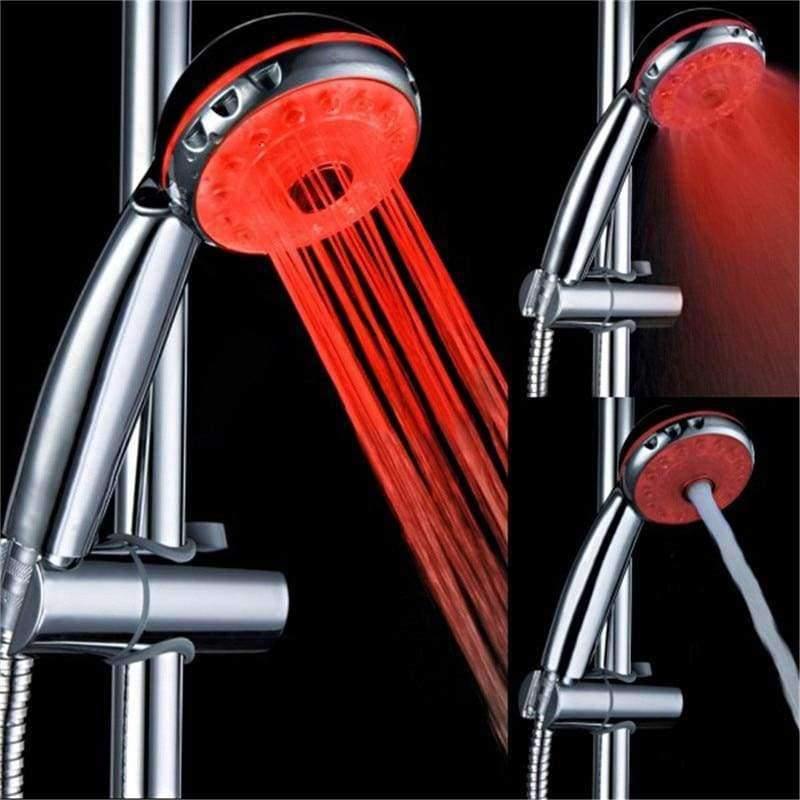 Adjustable 3 Mode 3 Color Led Shower Head Temperature Sensor Rgb Bath Sprinkler Bathroom Product