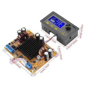 Planet Gates Adjustable Power Supply Module 5A Boost Module LCD Digital Automatic Step-up Step-down Voltage Module DC-to-DC Power Converter