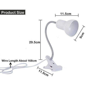 Planet Gates Adjustable Reading Novelty lighting Desk Book Lights 5W E27 Led Bulb,360 Degree Twisted Flexible Metal Tubing Table Lamp Base