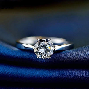 Planet Gates Adjustable Ring Lab Diamond Wedding Band Ring Real 925 Sterling Silver Engagement Rings For Women