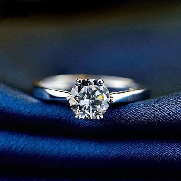 Planet Gates Adjustable Ring Lab Diamond Wedding Band Ring Real 925 Sterling Silver Engagement Rings For Women